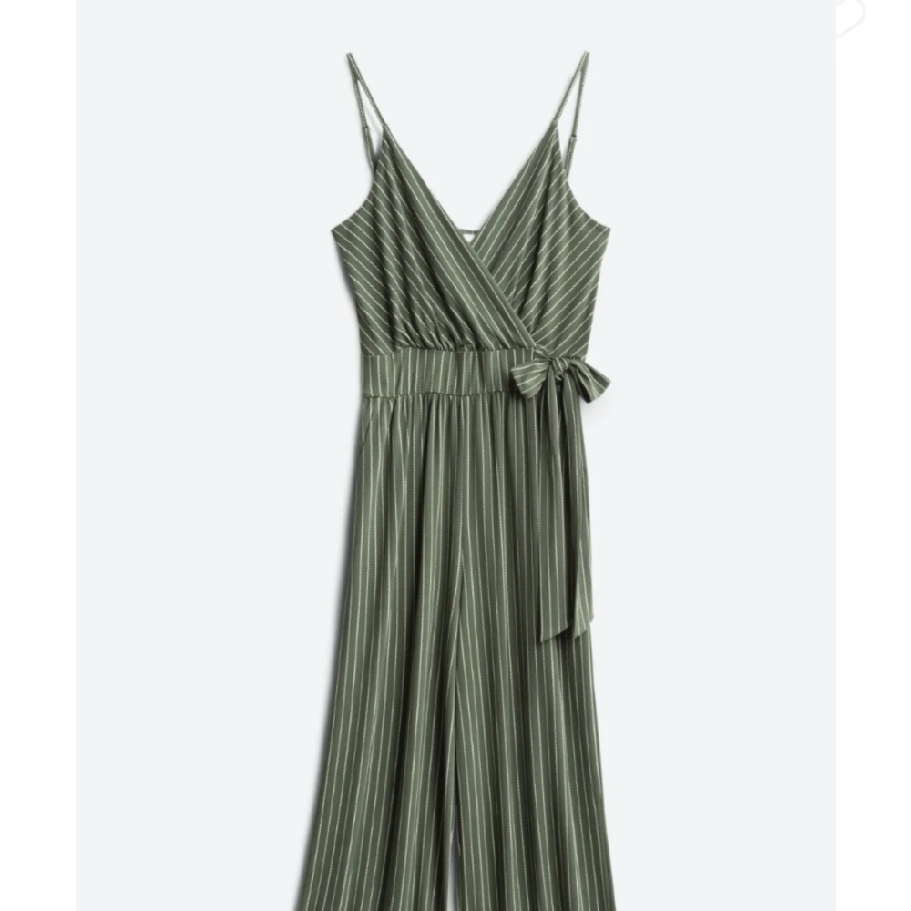 Striped Green Jumpsuit